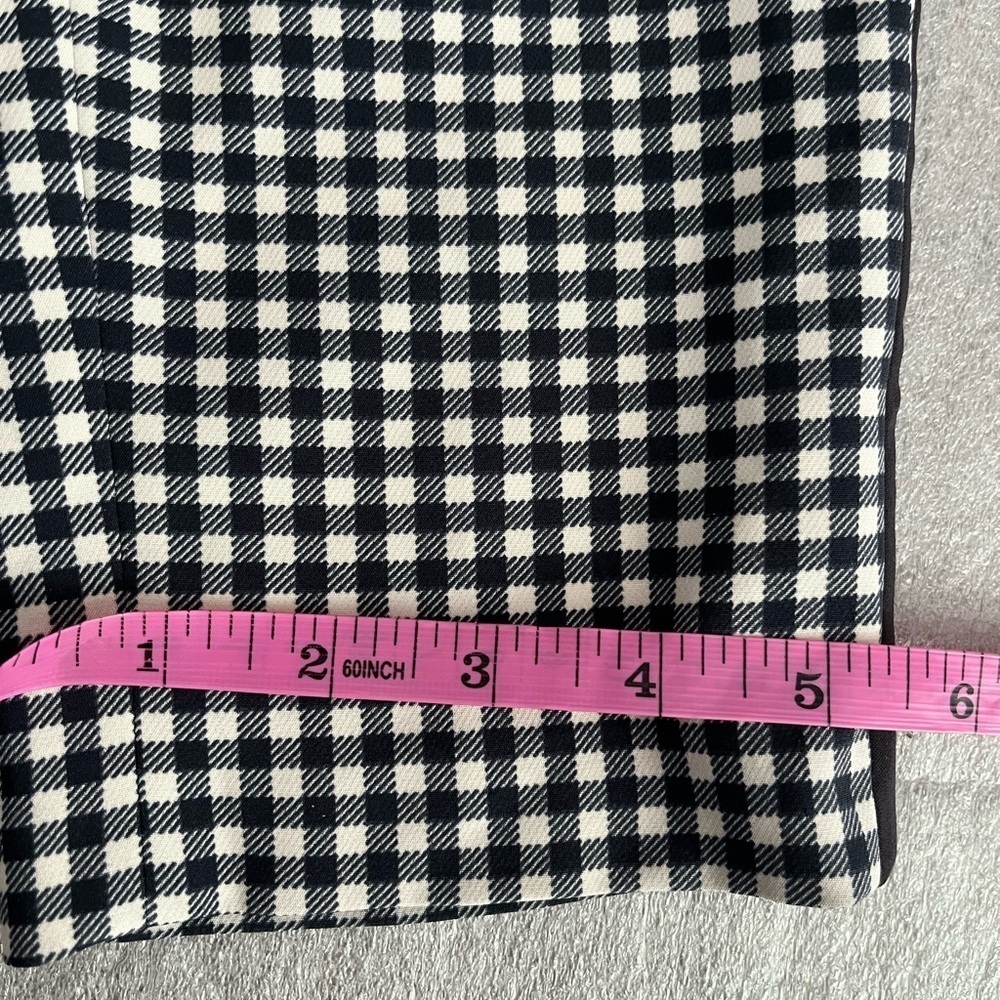 [US6]Weekend MaxMara Black and White Gingham Cropped Ankle Pants - Picture 9 of 11